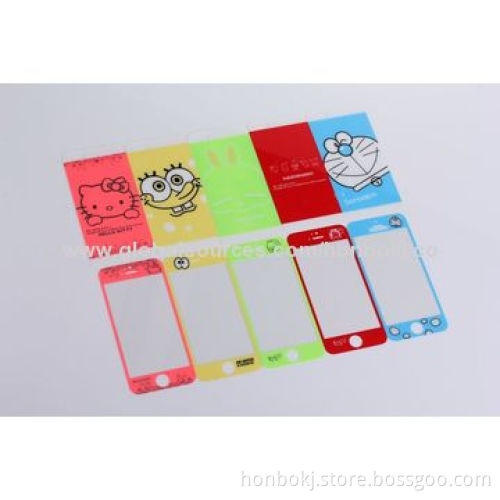 Tempered-glass screen protector with colour printed for iPhone